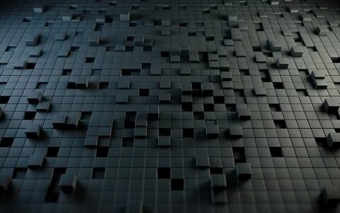 Изображение черные кубы на черном 3d печати Обои на рабочий 