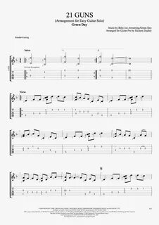 21 Guns by Green Day - Solo Guitar Guitar Pro Tab mySongBook