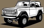 Bronco Classic Ford Stock Illustrations - 7 Bronco Classic F