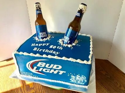 Bud Light birthday cake. Beer themed cake, Cool birthday cak