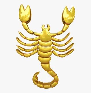 Transparent Scorpion Clipart - Scorpio Zodiac Sign Golden, H