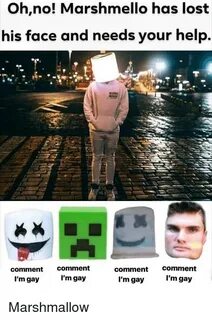 Ohno! Marshmello Has Lost His Face and Needs Your Help Comme