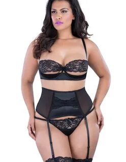 alternate image for Lace Front Garter Belt.