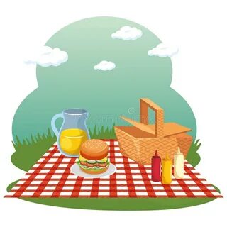 Picnic Basket Gingham Stock Illustrations - 309 Picnic Baske