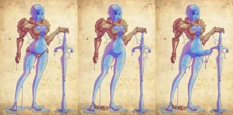 FurryBooru - af armor blue body blue skin corruption of cham