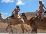 Lea Tyron on naked camel trek Sexy-Models.Net