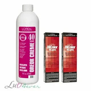 L'Oreal HiColor HiLights for Dark Hair 2 Packs with 16oz Ore