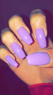 Coffin with purple/lavender nails. Simple and cute Lavender 
