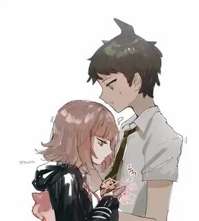 Hajime x Chiaki Danganronpa characters, Anime monochrome, Da