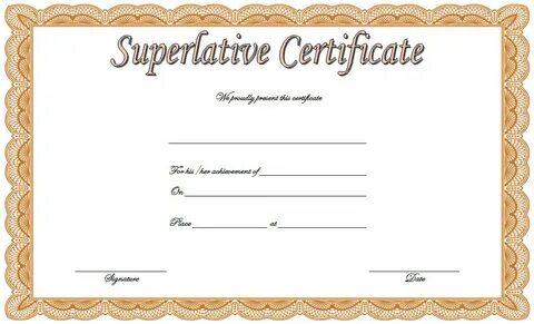 Superlative Award Certificate Templates FREE (2nd Certificat