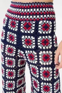 pantacourt crochet quadriculado - #crochet #gemustertehosen 