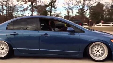 Slammed 8th gen civic rolling 4 door - YouTube