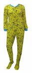 SpongeBob Faces Yellow Onesie Footie Pajama Pajamas women, Y