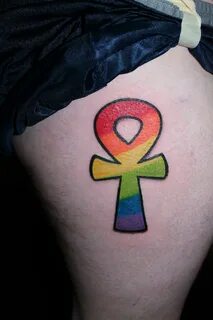 Male gay symbol on thigh - Tattoo.com