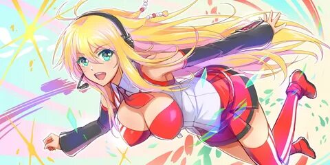 ...(kyata) skirt thighhighs tie tsurumaki_maki voiceroid zettai_ryouiki.