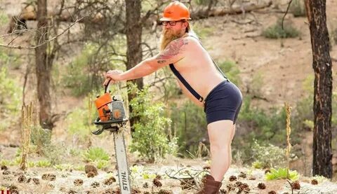 Bearded woodsman takes steamy 'dudeoir' photoshoot Photoshoo