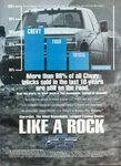 Chevy like a rock Ad, vintage magazine advertisement