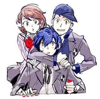 Safebooru - arisato minato baseball cap blue hair brown hair