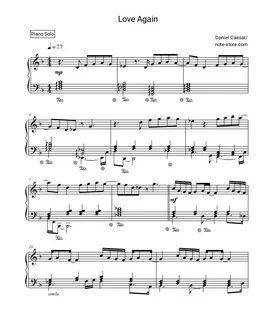 Daniel Caesar, Brandy - Love Again sheet music for piano dow