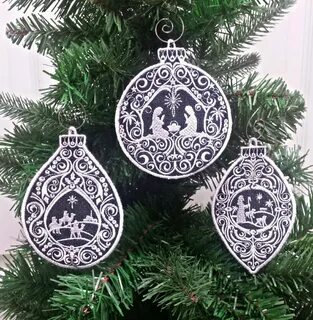 Set mit 3 Krippenweihnachtsschmuck Freistehender Etsy