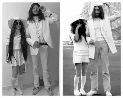 Yoko Ono and John Lennon costume #couplecostume #halloween20