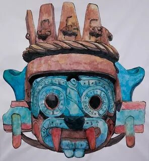 "Tlaloc, god of rain" on Behance Mexican culture art, Aztec 