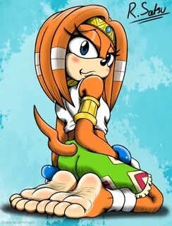 Tikal the Echidna Feet' *COLOR* By Screampunk by cornchip21 