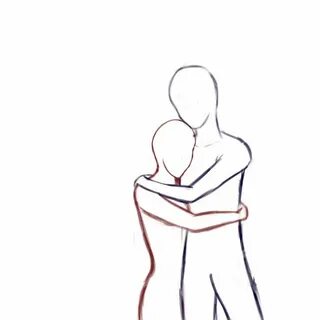 Person Hugging Cartoon