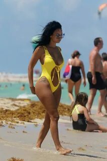 DRAYA MICHELE in Swimsuit at a Beach in Miami 07/17/2016 - H