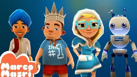 Subway Surfers Blue Pack ELF TRICKY, JAY, KING and TAGBOT - 