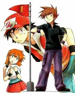 Misty (as Leaf), Ash Ketchum and Gary Oak. Pokemon. Pokemon 