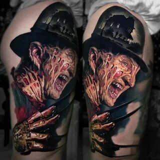 Freddy Krueger Freddy krueger tattoo, Movie tattoos, Cool ta