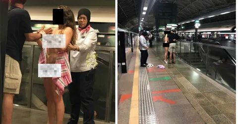 Caucasian woman strips naked at Pioneer MRT, arrested under 
