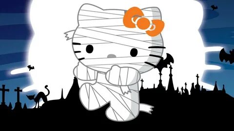 Oranje Boog Hello Kitty met Bandage Hello Kitty HD Desktop W