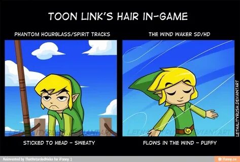 TOON LINK'S HAIR lN-GAME PHANTOM HOURGLASS/SPIRIT TRACKS THE