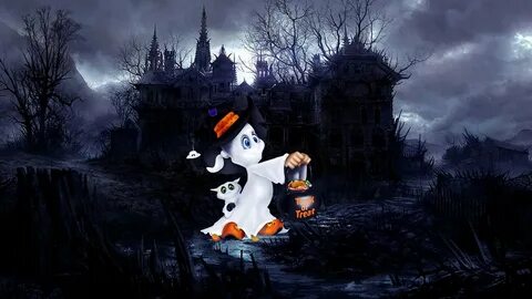 Halloween Ghost Background Wallpaper 34700 - Baltana