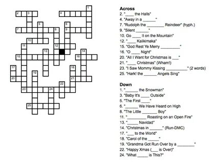 Pop Culture Crossword: Christmas Music - Persephone Magazine