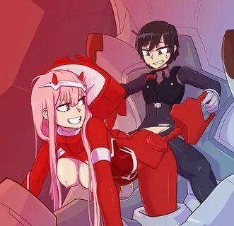 zero two and hiro (darling in the franxx) drawn by tenk Danb