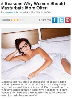 💝 5 Reasons Why Women Should Masturbate More Often!💝 - Musel
