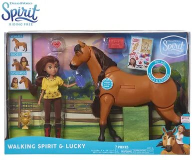 Spirit Riding Free Deluxe Walking Spirit & Lucky Playset Cat