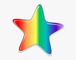 Shooting Star Clipart Rainbow - Rainbow Colorful Star Clipar