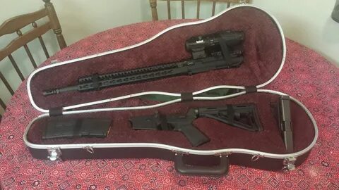 Built a custom violin case for my AR-15 - Imgur