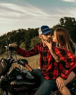Motorcycle Couples Photoshoot Rustic Love Feild Photography 
