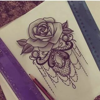 Lace & flower Lace tattoo, Rose tattoos, Trendy tattoos