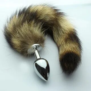 buy cheap sextoy Butt Plug Anal Brown Tail of Fox Raccoon Ca