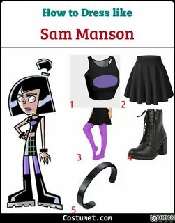Danny Phantom & Sam Manson Costume for Cosplay & Halloween