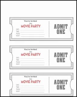 Printable Movie Tickets Template Shooters Journal