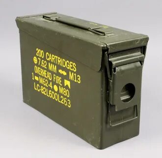 Sold Price: 200 Cartridge Metal Ammo Can - 7.62 MM - M13 - I