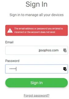 I forgot my Sophos Home account password - Sophos Home Help
