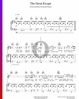 ▷ The Great Escape Sheet Music (Piano, Guitar, Voice) - PDF 